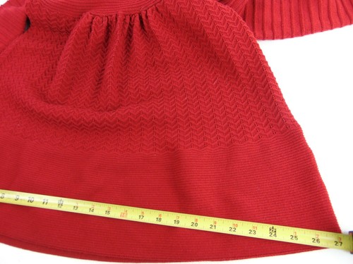 Jessica Simpson Red Knit Dress Womens M 3/4 Sleeve - Picture 5 of 10