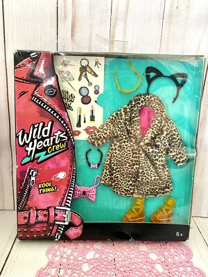 Wild Hearts Crew Kool Thing Fashion Set Leopard Print Coat Jacket Brown NIB