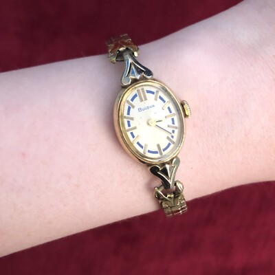 Vtg. Bulova 10k R.G.P. Bezel Stainless Steel Spidel Band Watch | eBay