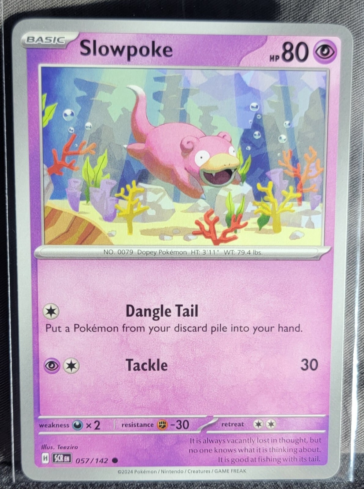 Pokemon TCG Card Slowpoke 057/142 S&V Stellar Crown Common NM