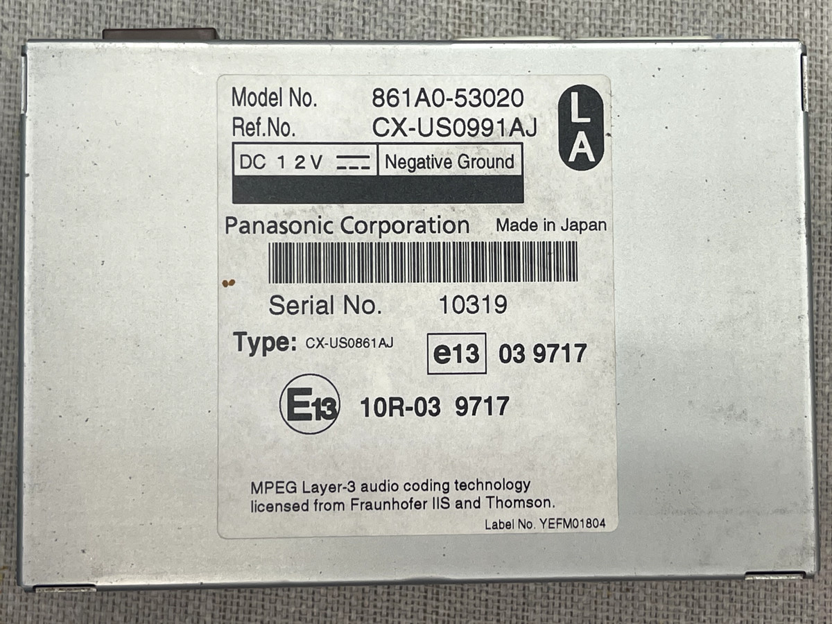 2009-2015 LEXUS IS250 IS350 MULTIMEDIA INTERFACE CONTROL ECU OEM 861A0-53020
