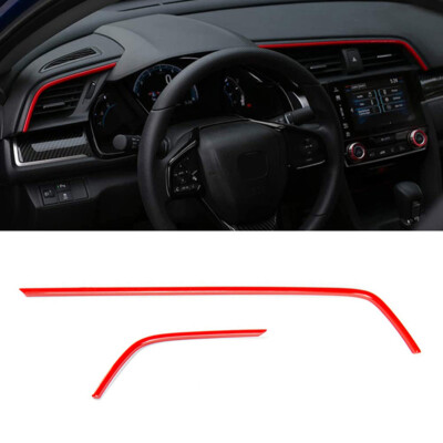 Für Honda Civic 10. Gen 2016 2021 Rote Rahmenverkleidung Klimaanlagenauslass
