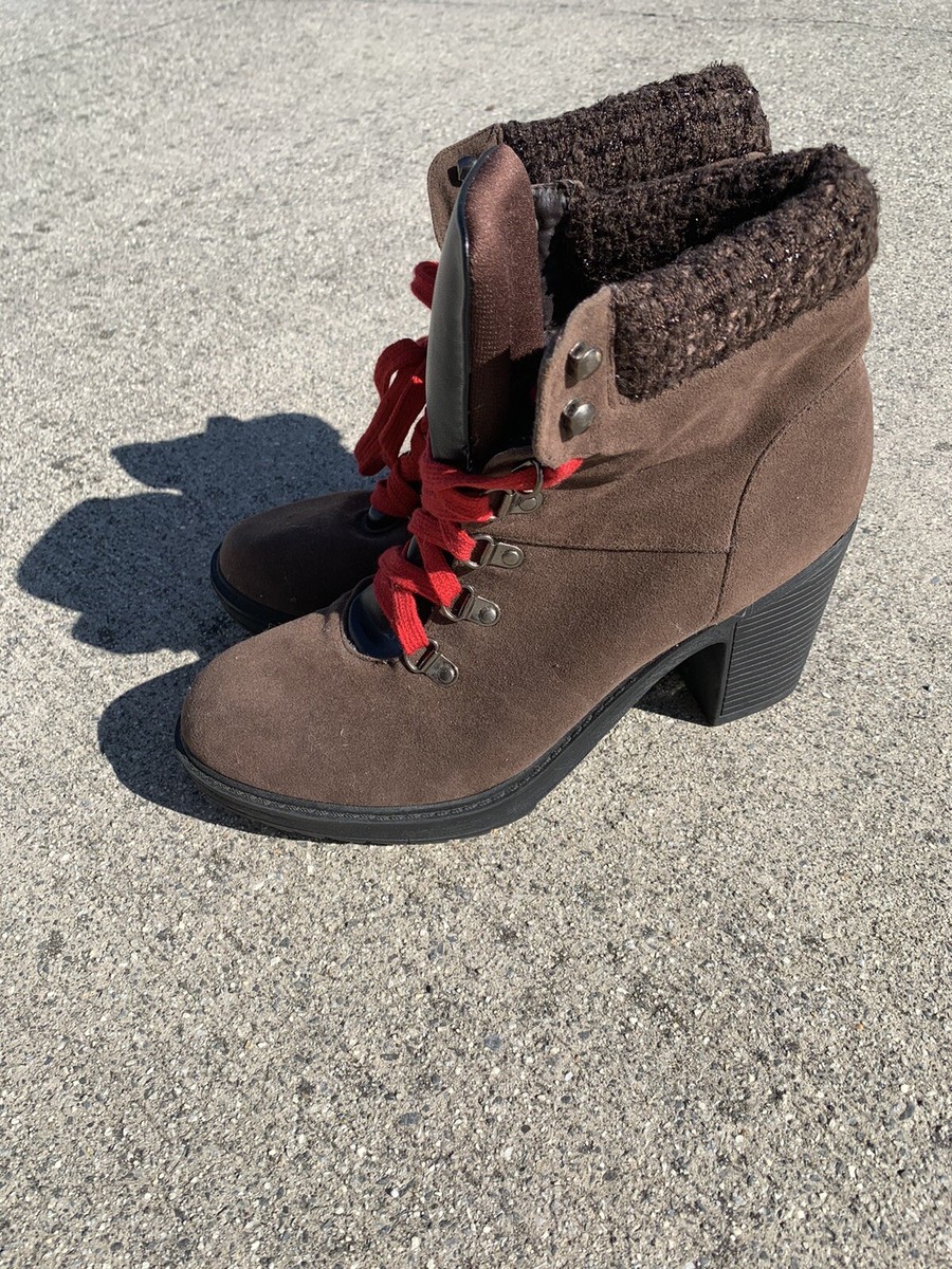 Shoedazzle Combat Boots High Heels Work n Sexy Hikers Womens Size