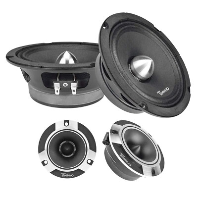 Timpano 1500 Watts Bundle 2X 6.5 TPT-MR6-4 Bullet Midrange Speaker 500 Watts ...
