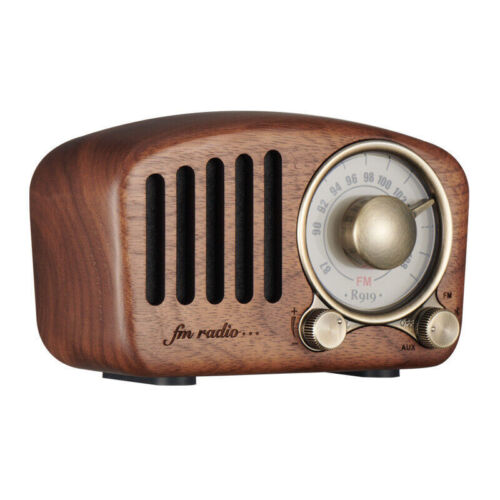 Hot Mini haut-parleur Bluetooth en bois radio carte en bois audio - Photo 1 sur 17