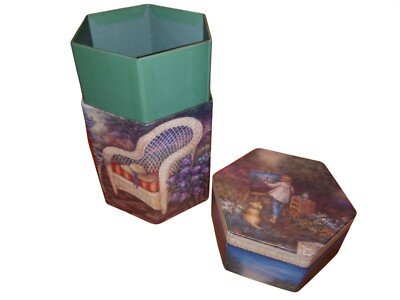 Bobs Boxes Candle Box Primatives Art by Karen Hillard Crouch Giftbox 7x5