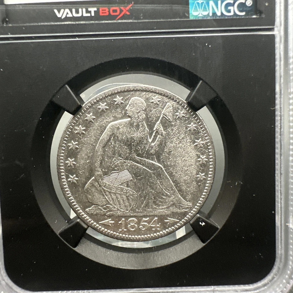 1854-O 50c Seated Liberty Half Dollar - NGC SS Republic Shipwreck - AU - Image 2 of 4