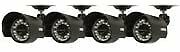 Security surveillance cameras 4 pack with night vision