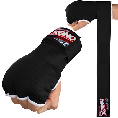 Hand Wrap GEL Padded Inner Boxhandschuh MMA Quick Wrap one size Wrap Neu Rot