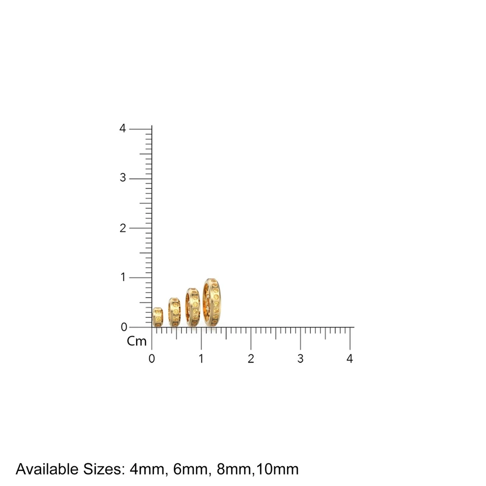 Real Golden Citrine 18k Solid Gold Eternity Rondelle Wheel Spacer Handmade Beads - Image 2 of 4