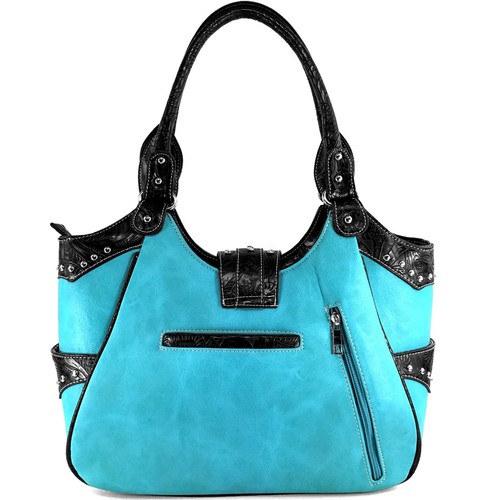 Justin West Western Floral CCW Stud Buckle Concealed Carry Handbag Purse Set - Picture 74 of 131