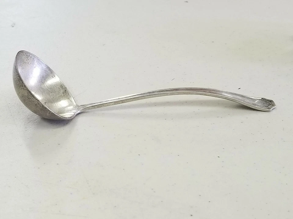 Cucharón de plata esterlina Gorham Fairfax crema 5 1/2" sin monograma Estate Find Foto 3 de 4