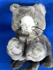 Kuscheltier IKEA Katze Minnen Katt grau + blaue Augen (i4)