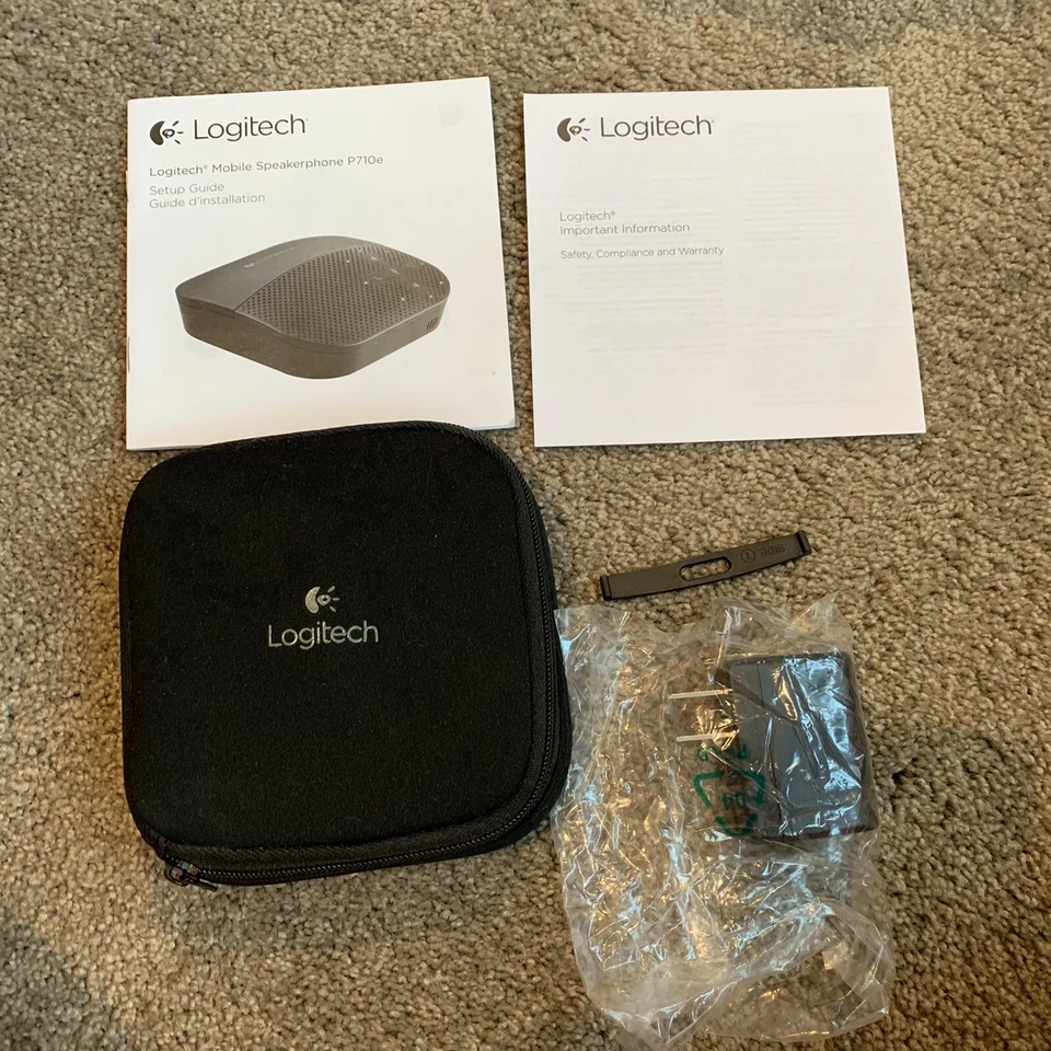 NOVO Logitech P710e Alto-falante Móvel Áudio USB Bluetooth NFC Skype Conferência - Imagem 4 de 4