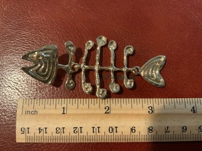 Fishbone Earrings Schiaparelli STYLE Skeleton Long Gold Boho Stud