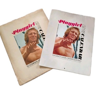 Vintage 1975 Playgirl Calendar With Slip Case  Men Nude Gay Super Clean 