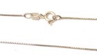 925 Sterling Silver 8mm round Red CZ cubic Zirconia box chain necklace 2.5g 16" — photo 2