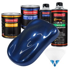Daytona Blue Metallic Quart Urethane Basecoat Clearcoat Car Auto Body Paint Kit