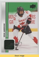 2023 Upper Deck Team Canada Juniors Women's WC Green Erin Ambrose #48 READ 16uw