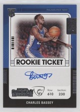 2021-22 Panini Contenders Rookie Ticket Variation Charles Bassey #139 Auto 0u1n