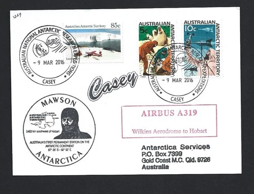Australia Antarctic AAT 2016 PPC of Shirase Icebreaker posted Casey Base to QLD