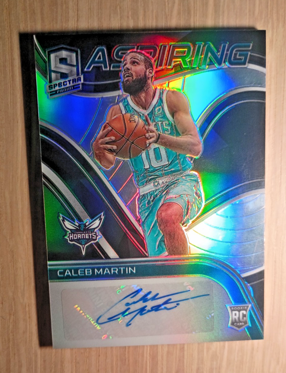 CALEB MARTIN AUTOGRAPH , ASPIRING , SILVER PRIZM , /49 , PANINI