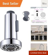 Faucet Head Replacement, Kitchen Sink Sprayer, Chrome ABS Plastic Pull Out ...