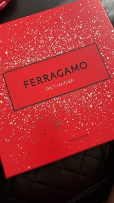 Ferragamo Spicy Leather Pour Homme Gift Set Spray 3.4 fl oz Leather Spicy