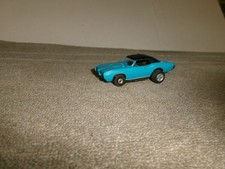 ORG. ISSUE AURORA THUNDERJET HO 1969 PONTIAC GTO - BLUE SLOT CAR