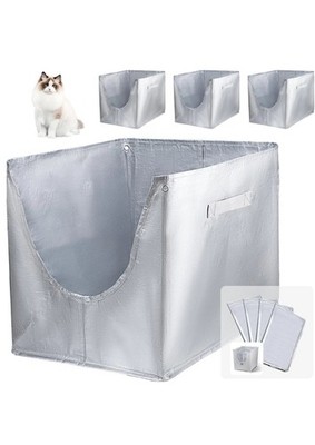 4 Pack Liner F with Modkat Flip Litter F, Reusable Litter Box Liners F 