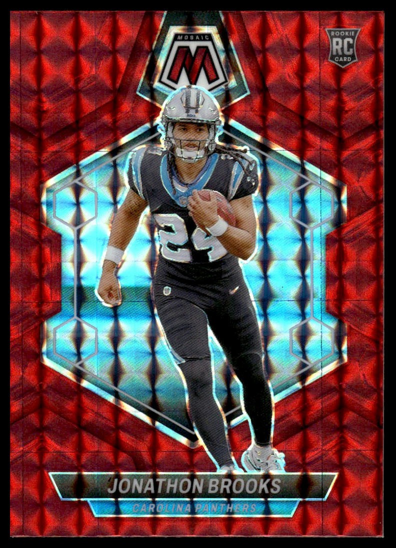 2024 Panini Mosaic #345 Jonathon Brooks Mosaic Red