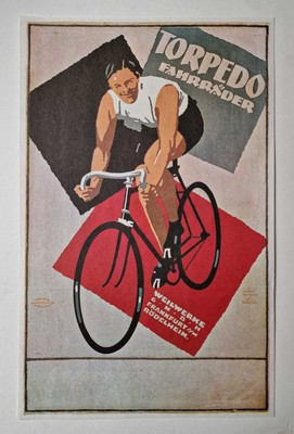 HOHLWEIN Torpedo Vintage German Bicycle Advertising Poster (1973 Reproduction)