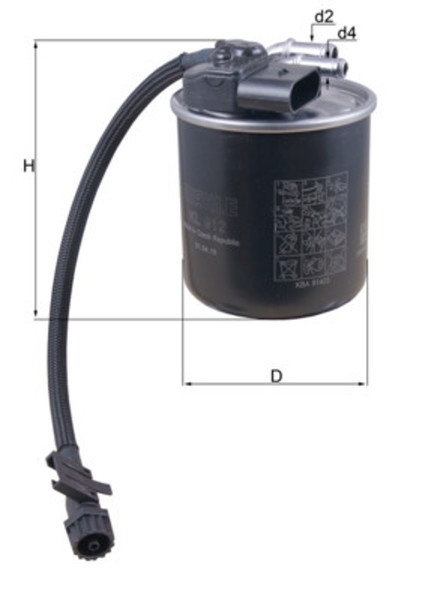 Kraftstofffilter Knecht Kl 912 Leitungsfilter Mit Filterheizung FüR Mercedes Bus-image