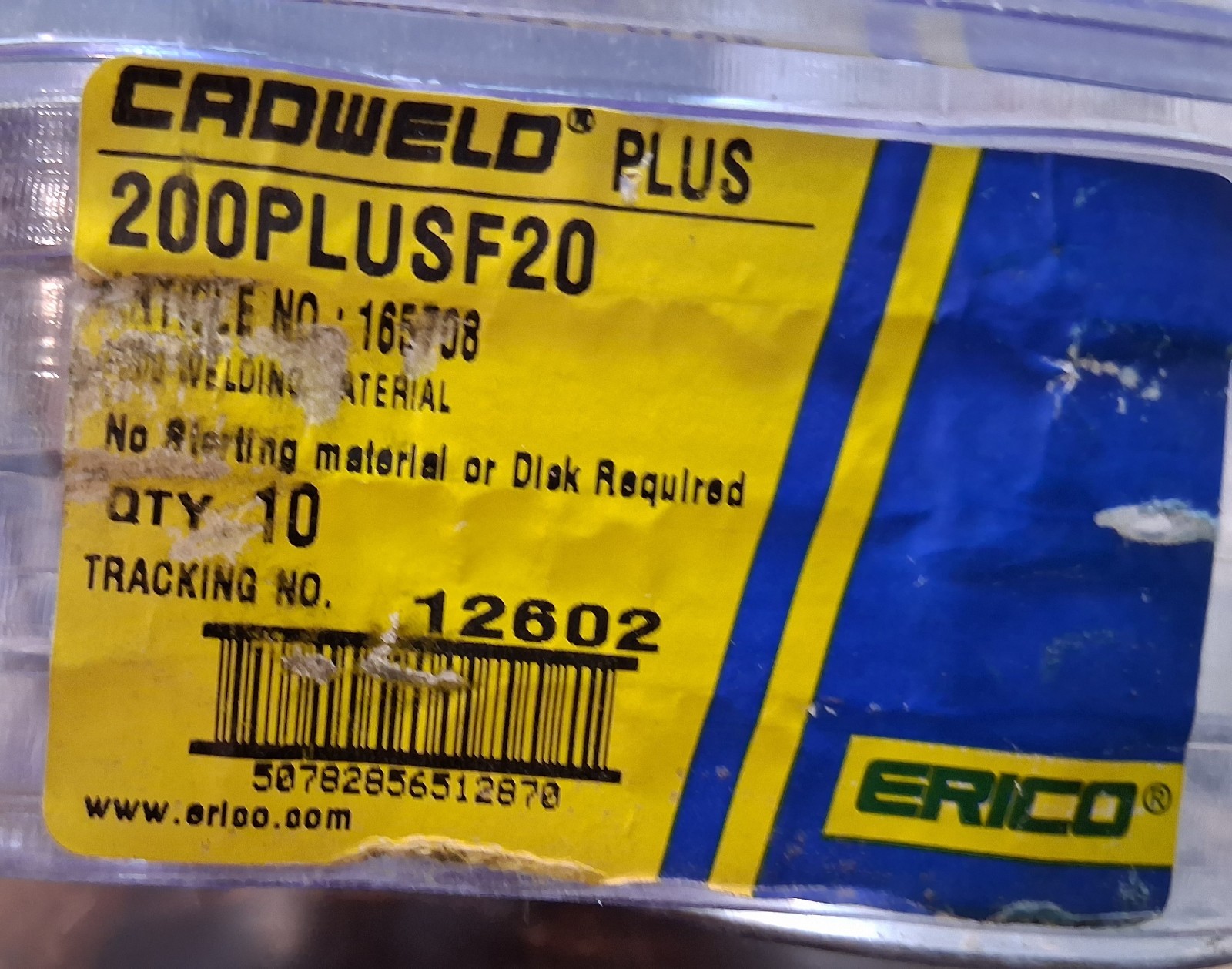 New Qty 10 Shots nVent ERICO Cadweld Plus Welding Material F20 200PLUSF20 