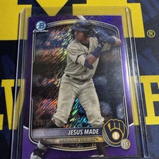 2025 Bowman Chrome Jesus Made Purple Refractor /250 Brewers Prospect