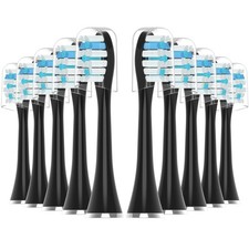 Toothbrush Heads 10 Pack with AquaSonic Black Series Vibe Series Black Series...