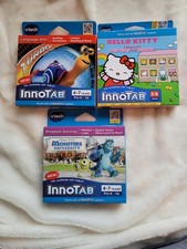 Vtech InnoTab Games Set of 3 NEW Hello Kitty, Monsters University, Turbo