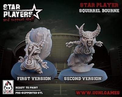 Eichhörnchen Bourne Fantasy Football Star Spieler UGNI