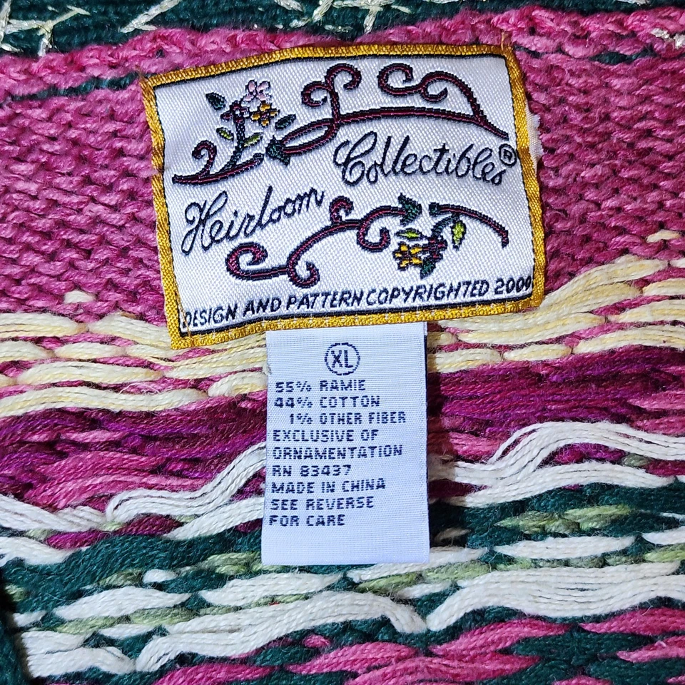 De colección Años 90 HERELIQUIA COLECCIONABLES Feo Navidad Vacaciones Noel Cárdigan Suéter XL Foto 4 de 4