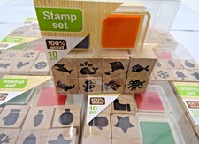 Posten 10x 10tlg Stempel-Set incl. Stempelkis...