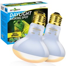2 Pack 100W Reptile Neodymium Daylight Basking Spot Lamp UVA Bulb Reptile Hea...