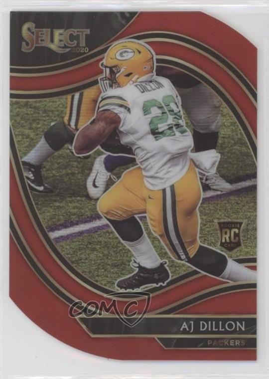 2020 Panini Select Field Level Red Prizm Die-Cut AJ Dillon #365 0ce9