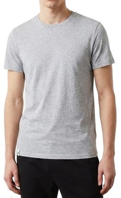 LACOSTE | Graues Slim Fit Essentials Crew Baumwoll-T-Shirt für Herren | Small 36''-38''