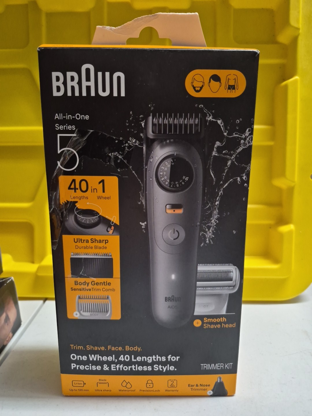 Braun AIO5510 All-in-One Series 5 Trimmer Kit, Moonstone Grey.  OPEN BOX 