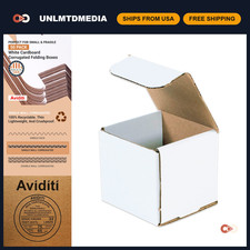 Small Shipping Boxes 4"x4"x4" - 50-Pack Corrugated Cardboard for Mailing, Packin