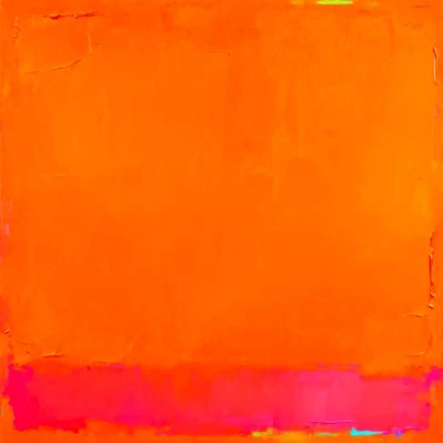 Abstrakt Neon Orange Premium Acrylglas gegossen Galerie Qualität XXL 100x100 cm - Bild 1 von 4