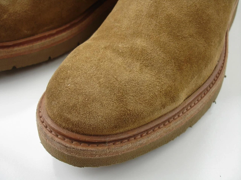Мужские 10,5 D M Frye Bowery замши кожи Chelsea низкие ботинки желтовато-коричневый без шнуровки грубый - Изображение 3 из 4