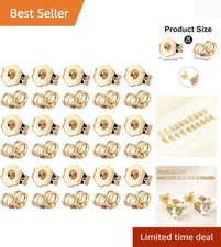 Durable 14K Gold Earring Backs - 30 Pack for Daily Wear and DIY Earring Projects