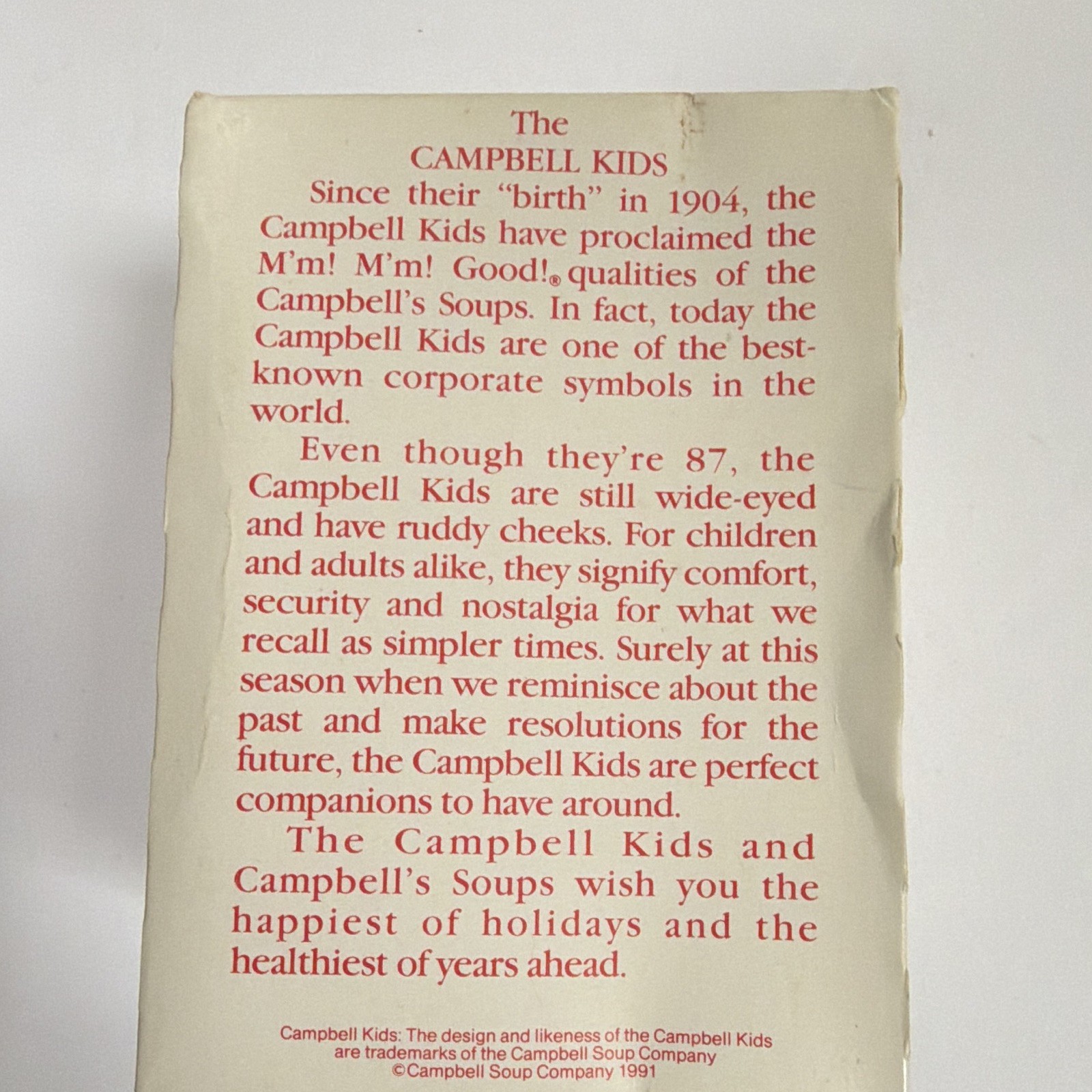 Campbell Kids 1991 Vintage Christmas Glass Ball Hanging Ornament w/ Box ...
