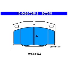 ATE Bremsbelagsatz Bremsklötze vorne 1605504 1605546 1605563 1605586 | 13.0460-